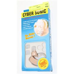 CYBERSONIC HEARING AID, NEW IN BOX AMPLIFYS