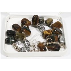 TIGERS EYE BEADED FASHION NECKLACE