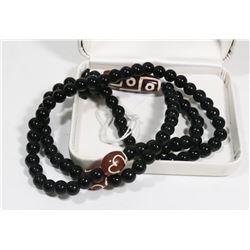 BLACK ONYX BEADED NECKLACE