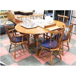 VILAS MAPLE TABLE (65"X51"X29") W/ TWO 18"  LEAVES