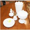 Image 1 : 6PC FENTON HOBNAIL MILK GLASS INCL BELL,CREAMER,