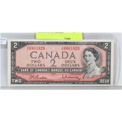 GEM UNC 1954 CANADIAN $2 BILL