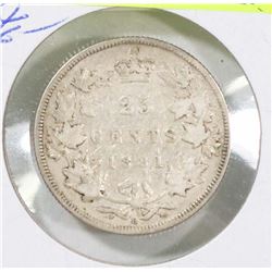 KEY DATE 1881H CANADA SILVER 25 CENT COIN