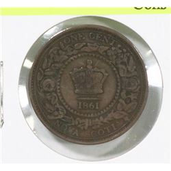 1861 NEW BRUNSWICK QUEEN VICTORIA LARGE CENT