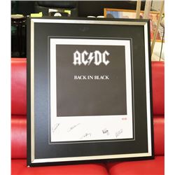357/500 SIGNED AC/DC BACK IN BLACK FRAMED PRINT