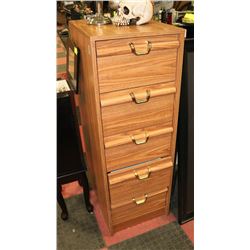 TALL WOOD 5 DRAWER DRESSER (16"X21"47").