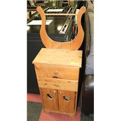 SOLID PINE WOOD 2 DRAWER, 2 DOOR CABINET. HOME