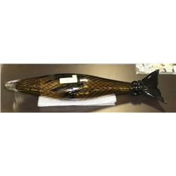 GLASS BLOWN FISH DECORATION.