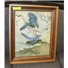 Image 1 : FRAMED 3D BLUE JAYS IN WINTER.