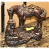 Image 1 : AUSTON COWBOY & HORSE STATUETTE.