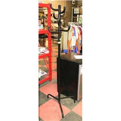 BLACK METAL HEAVY DUTY COAT RACK -