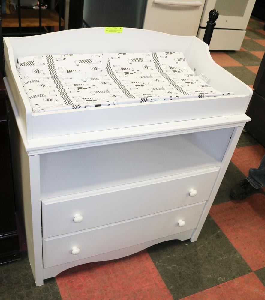 NEW BABY CHANGE TABLE WITH 2 DRAWERS, STORAGE