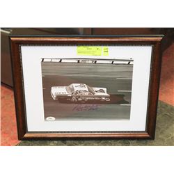 NASCAR LEGEND REX WHITE SIGNED PHOTO WITH COA.