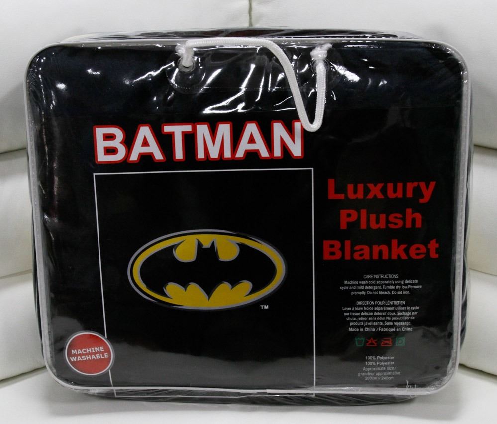 NEW! "BATMAN" LUXURY PLUSH BLANKET (QUEEN)