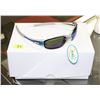 Image 1 : SILVER AND BLUE OAKLEY STYLED SUNGLASSES