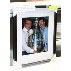 FRAMED ROD PHILLIPS AUTOGRAPHED PHOTO WITH WAYNE