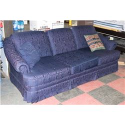 84" BLUE FABRIC SOFA.