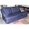 Image 1 : 84" BLUE FABRIC SOFA.