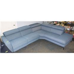 NEW JEAN BLUE FABRIC ELECTRIC RECLINING