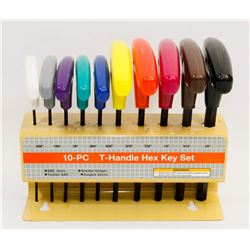 NEW! 10PC T-HANDLE HEX KEY SET