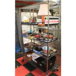 METRO RACK OF ESTATE MISC ITEMS