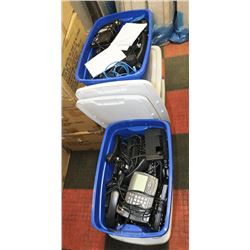5 TOTES OF VARIOUS IP PHONES AND ACCESSORIES
