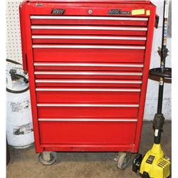 MAC RED MULTI DRAWER TOOL BOX WITH KEYS.