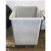 Image 1 : RUBBER BUCKET ON CASTERS 28" X 41" X 32" DEPTH.