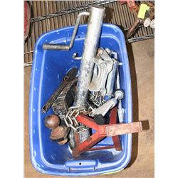 LARGE ESTATE TOTE WITH TRAILER DOLLY, HITCH JACK