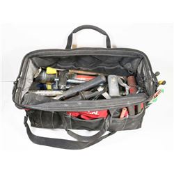 HUSKY TOOL BAG WITH TOOLS.