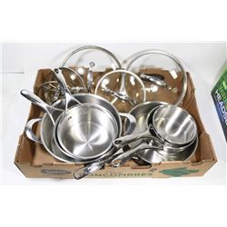 KITCHENAID 11-PC STAINLESS STEEL POT SET -