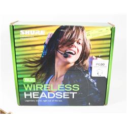 SHURE BLX4 WIRELESS HEADSET AND RECEIVER