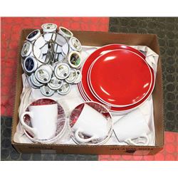 BOX W/13-PC DISHWARE SET, KEURIG ROATING