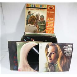 BOX OF ASSORTED RECORDS, KENNY ROGERS, LYNN