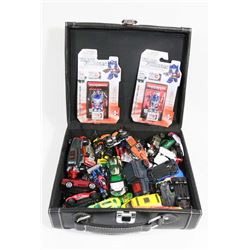LEATHER CASE FULL OF DIECAST CARS INCL.