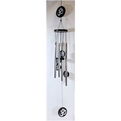 GROUP OF 3 MEDIUM METAL TUBE ASIAN WIND CHYME