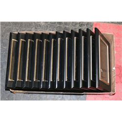 BOX OF 12 WOOD FRAMED WALL-MOUNT