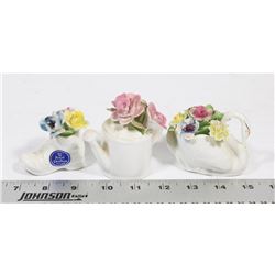LOT OF 3 ENGLISH PORCELAIN MINIATURES - 2 ROYAL