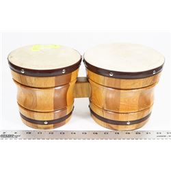 SET OF BONGO DRUMS.