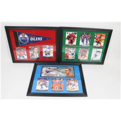 LOT OF 3 CONNOR MCDAVID FRAMED CARD PICTURES.