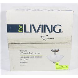 NEW 10" SEMI FLUSH MOUNT LIGHT (BRUSHED NICKLE