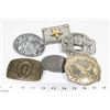 Image 1 : BOX W/ 6 WESTERN THEMED BELT BUCKLES.