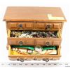 Image 1 : ESTATE WOODEN JEWELLERY BOX WITH CONTENTS.
