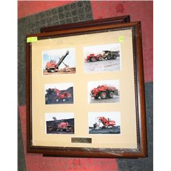 LOT OF 2 FRAMED PICTURES OF MINING EQUIPMENT.