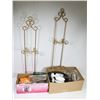 Image 1 : PINK AND BROWN BOX OF ESTATE MISC. INCLUDING