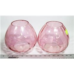 PAIR OF SHOWHOME VASES.