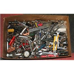 BOX OF ASSORTED TOOLS