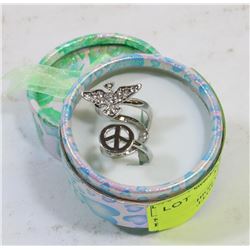 NEW FASHION LADIES PEACE PIGEON ALLOY FINGER RING