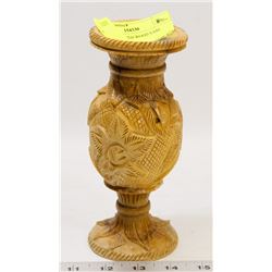 MEDIUM CARVED WOOD VASE-ROMANIA