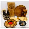 Image 1 : BOX OF VINTAGE WOOD ITEMS AND CARVED